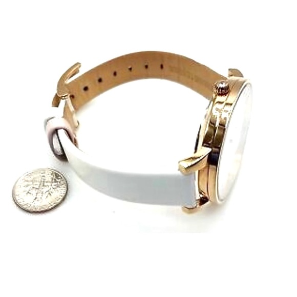 Ted Baker London NEW White Leather Gold Hardware Watch - Picture 4 of 5